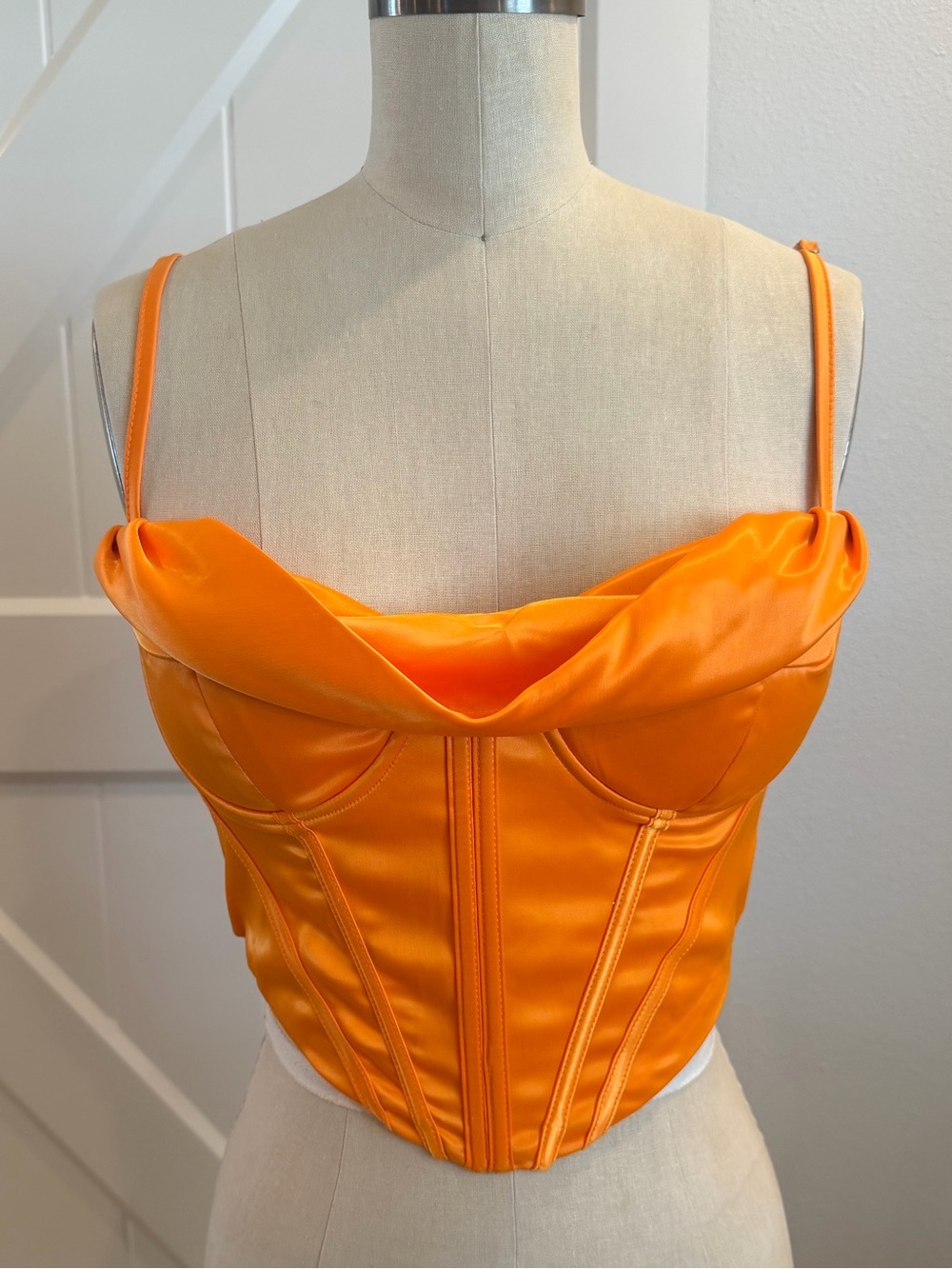 Vibrant Orange Top with Size M Tag